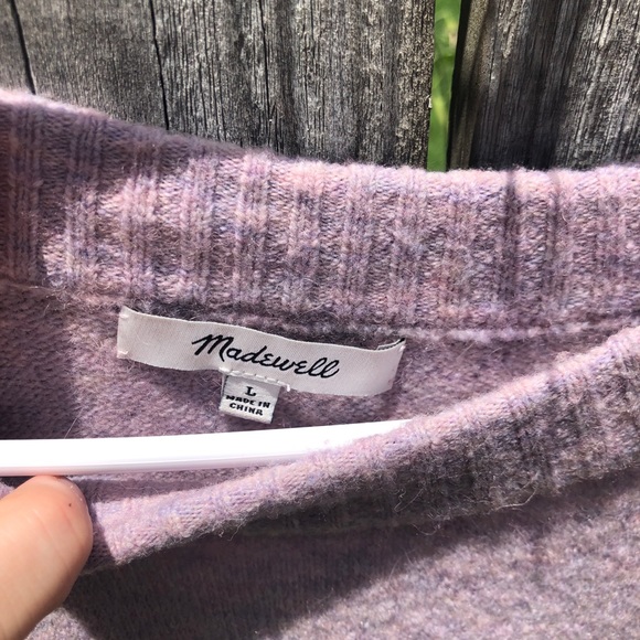 Madewell Payton Pullover Merino Wool Alpaca Blend Heather Lilac Sweater - Picture 8 of 10